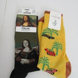 Two Pair Mens Socks, NWT, Robert Graham & Italia Monna Lisa